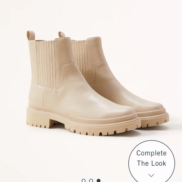 Chunky Chelsea Boots - Cream - A&F - Picture 1 of 11